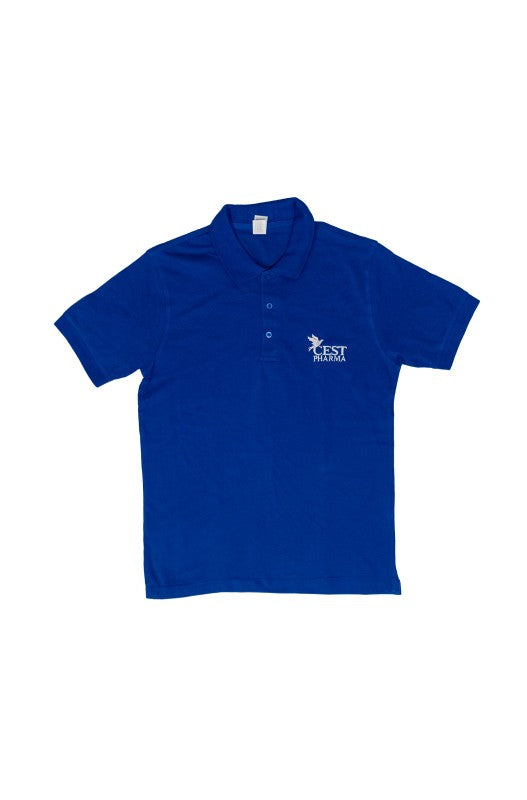 TRICOU POLO PRO BUMBAC CEST PHARMA- ALBASTRU